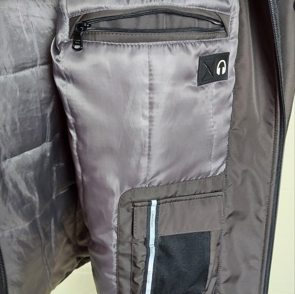 Large Men's Coat Weather Resistant With Removable Hood Calvin Klein - Picture 15 of 16